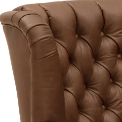 Leder Chesterfieldsessel in Cognac Braun - Martinos