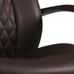 Leder Drehstuhl fürs Büro in Dunkelbraun - Tabara