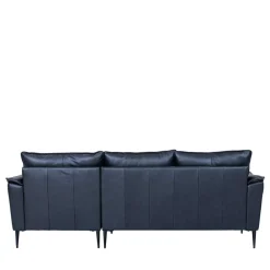 Leder Ecksofa in Schwarz - Lagon