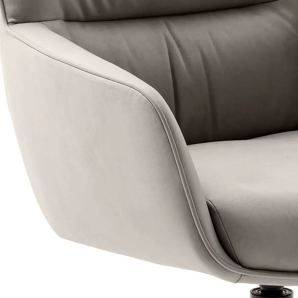 Leder Esstischstühle in Creme - drehbar - Klimaca (2er Set)