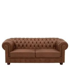 Leder Polstergarnitur Chesterfield - Gonron (dreiteilig)