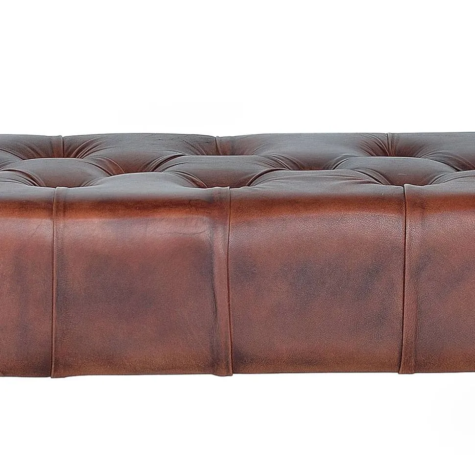 Lederbank mit Knopfheftungen - Nofre