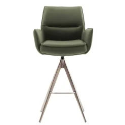 Leder-Barstühle mit Armlehnen - Asca (2er Set)