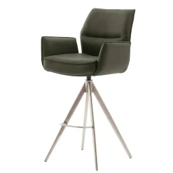 Leder-Barstühle mit Armlehnen - Asca (2er Set)