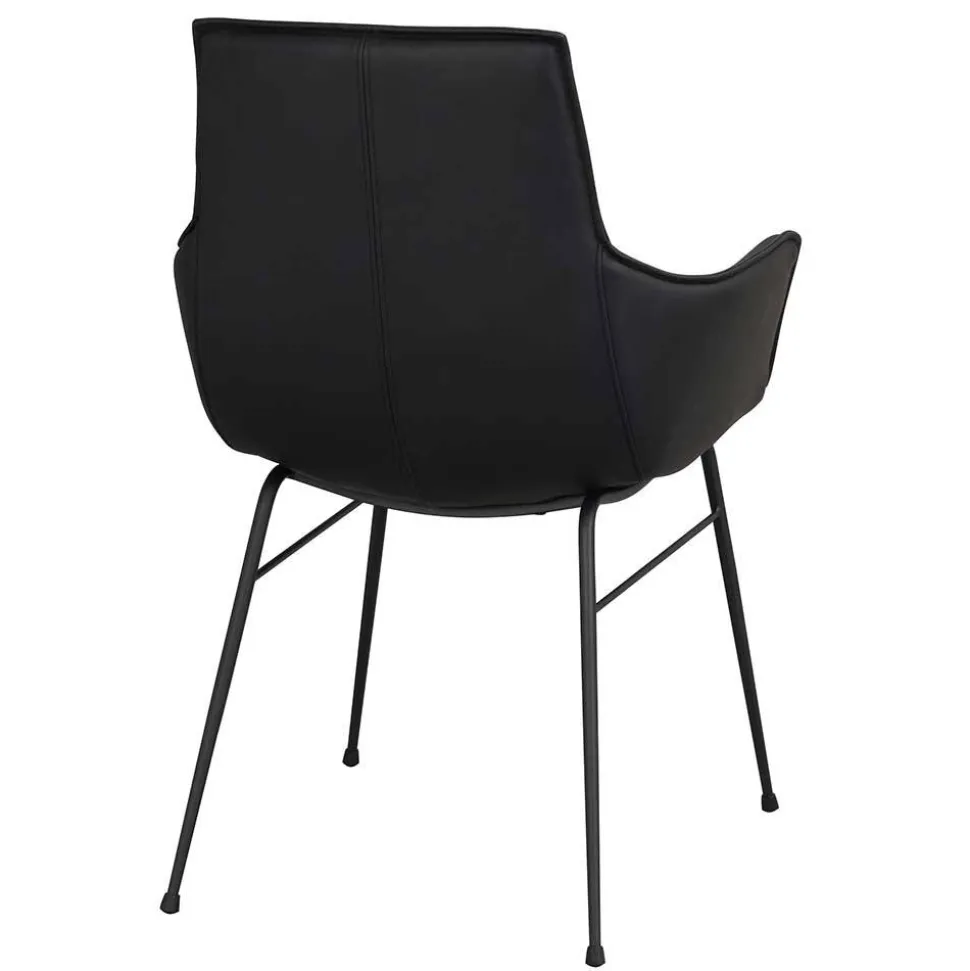 Lederstühle in Schwarz - Pomo (2er Set)