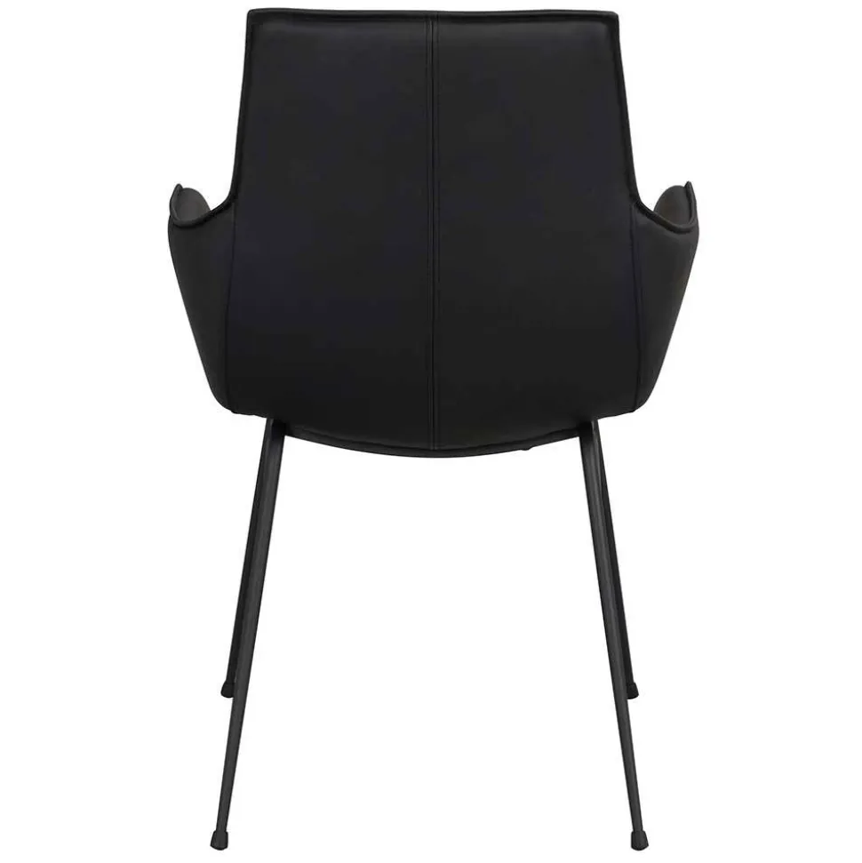 Lederstühle in Schwarz - Pomo (2er Set)