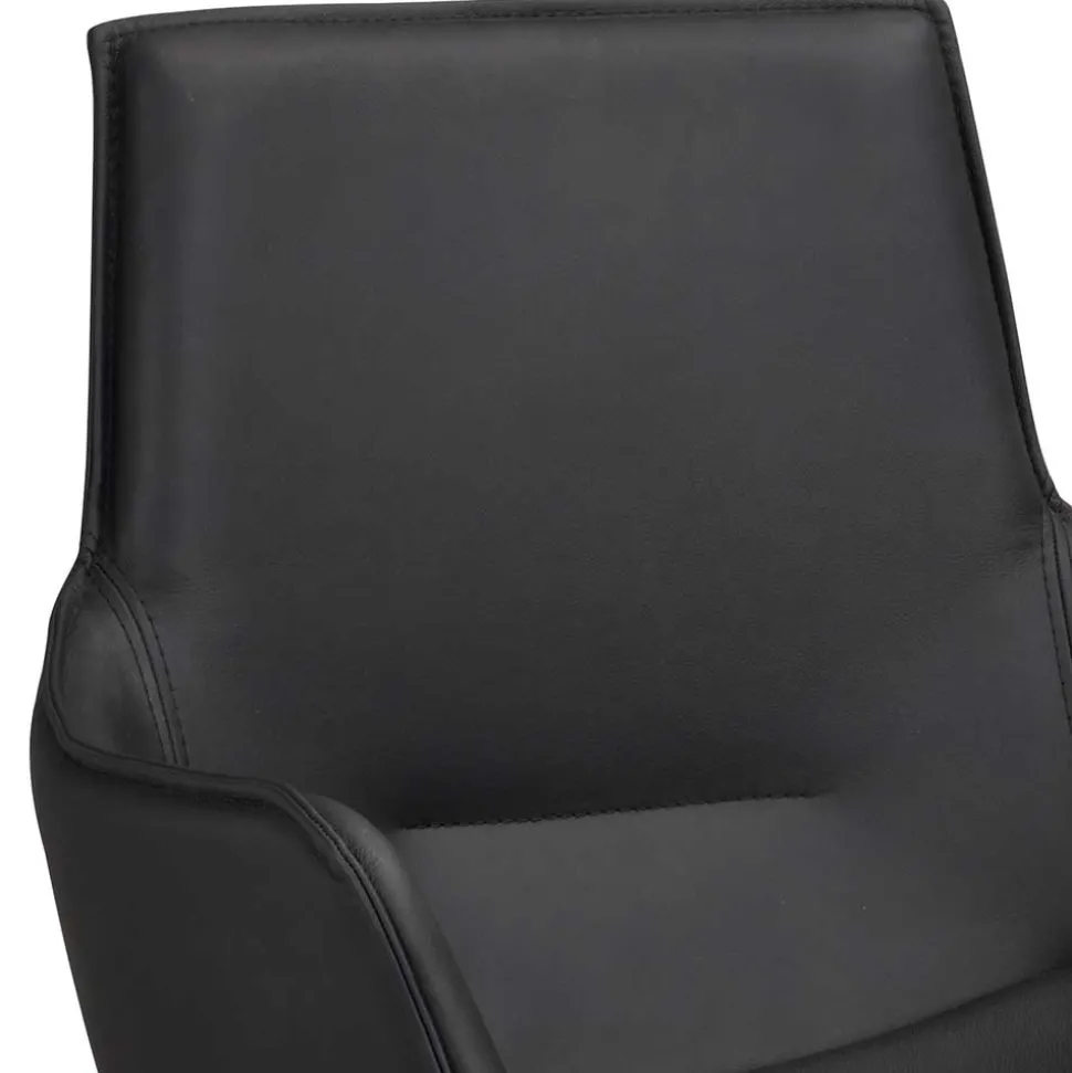 Lederstühle in Schwarz - Pomo (2er Set)