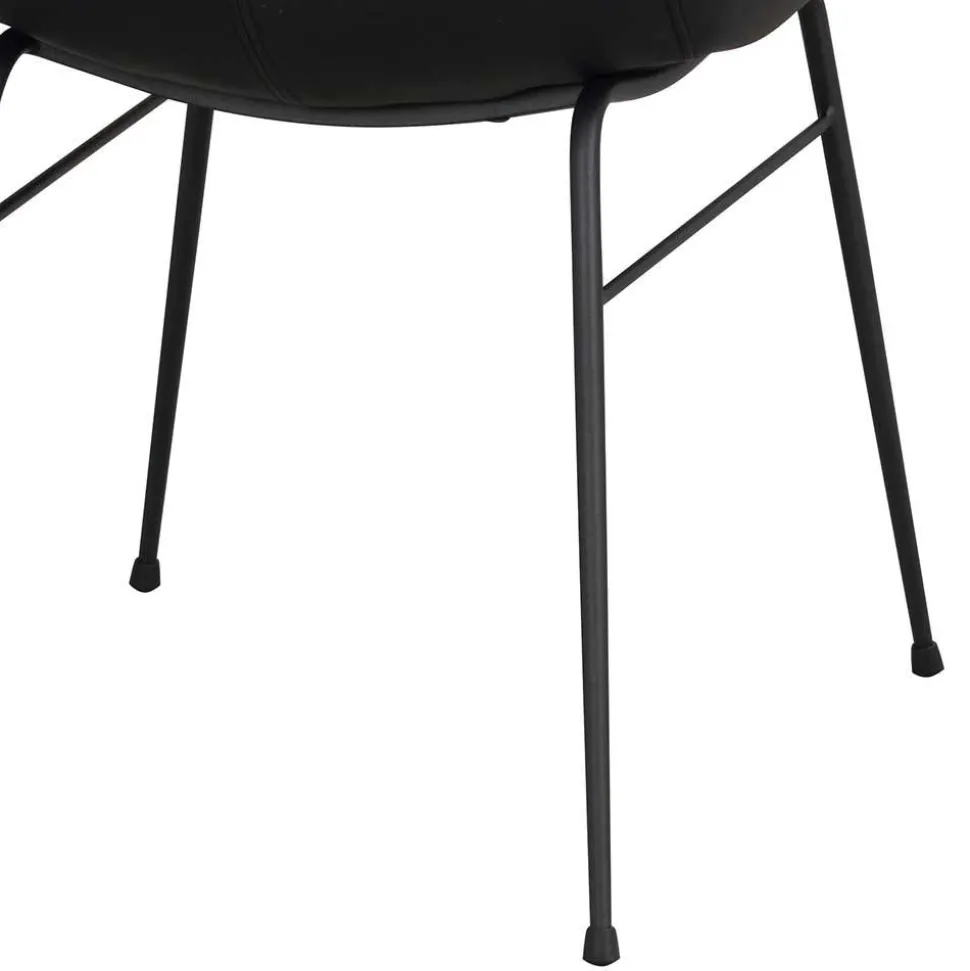 Lederstühle in Schwarz - Pomo (2er Set)