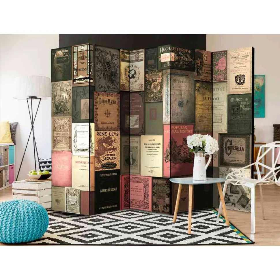 Leinwand Paravent Alte Buch Titel - Egilla