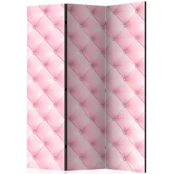 Leinwand Paravent in Rosa - Chesterfield - Mitalona