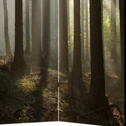 Leinwand Paravent mit Naturmotiv Wald - Nadiola