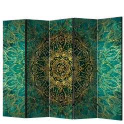 Leinwand Paravent mit orientalischem Mandala - Tsinati