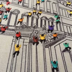 Leinwandbild mit Gebäuden und Menschen - Onesty