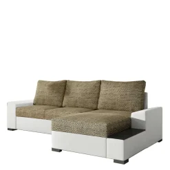 L-Form Bettsofa in Beige und Weiß - Scarlino