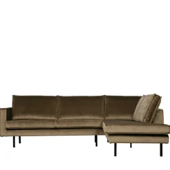 L-Form Wohnzimmer Sofa in Taupe Samt - Museo