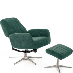 Liegesessel & Hocker in Petrol Blau - Arizona (zweiteilig)