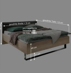 Loft Design Ehebett mit Bügelgestell - Licruva