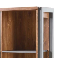 Loft Design Highboard im Eiche dunkel Dekor und Schwarz - Rompira