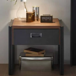 Loft Design Nachttisch Rompira mit Schublade
