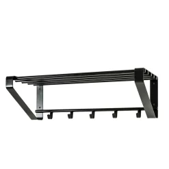 Loft Design Wandgarderobe in Schwarz Sumba aus Metall