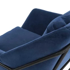Loft Designsessel in Blau Samt - Circlefun