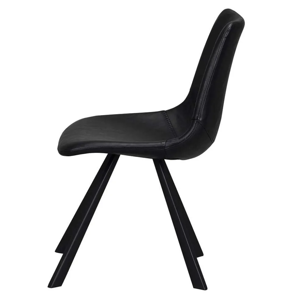 Loft Esstischgruppe mit Eiche White Wash Tisch Pulva & 6 Schalenstühlen (siebenteilig)