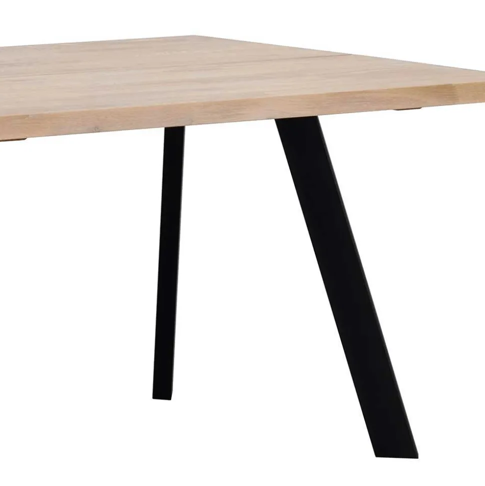 Loft Esstischgruppe mit Eiche White Wash Tisch Pulva & 6 Schalenstühlen (siebenteilig)