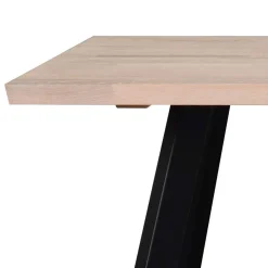 Loft Esstischgruppe mit Eiche White Wash Tisch Pulva & 6 Schalenstühlen (siebenteilig)