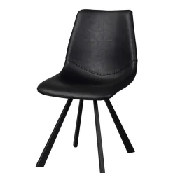 Loft Esstischgruppe mit Eiche White Wash Tisch Pulva & 6 Schalenstühlen (siebenteilig)