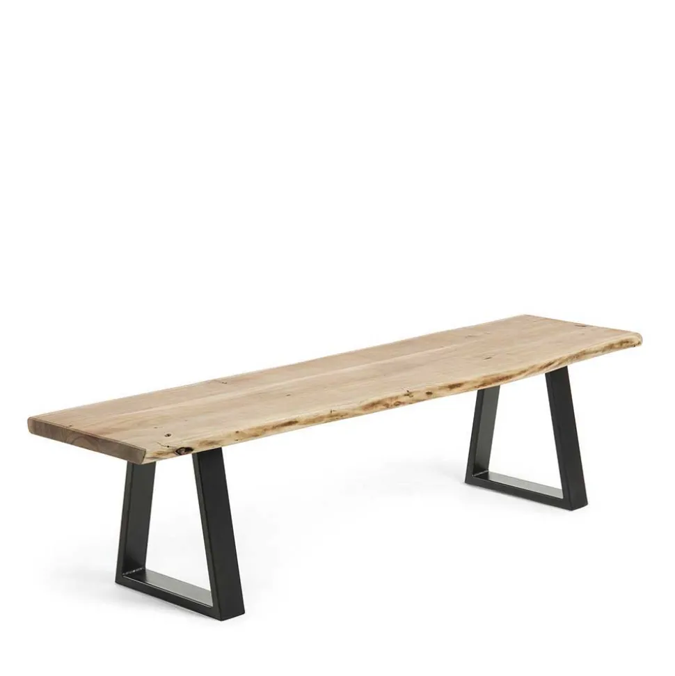 Loft Esszimmer Bank ohne Lehne Dumassa mit Baumkante Akazie