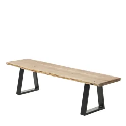 Loft Esszimmer Bank ohne Lehne Dumassa mit Baumkante Akazie