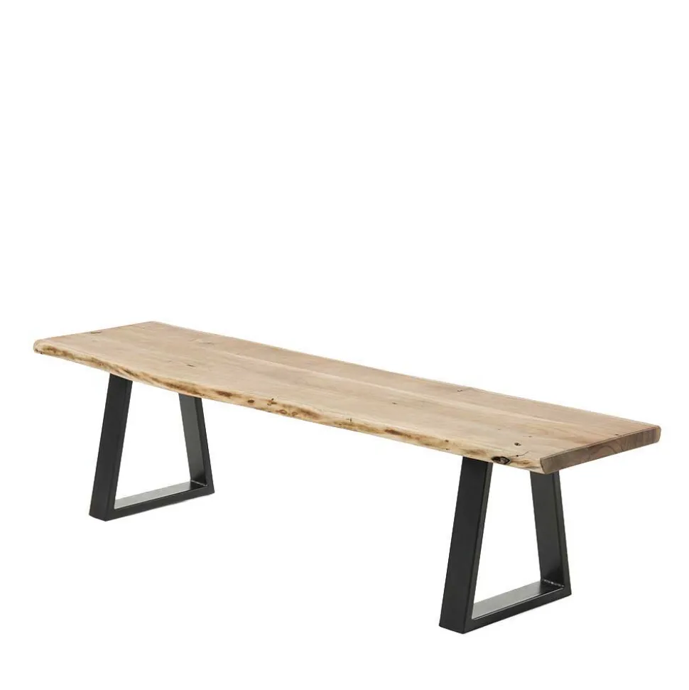 Loft Esszimmer Bank ohne Lehne Dumassa mit Baumkante Akazie