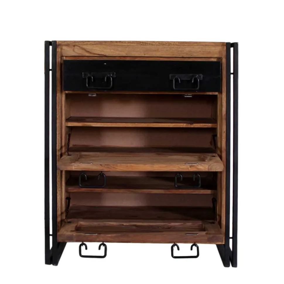 Loft Flurmöbel Set Mendoza aus Akazie Massivholz (neunteilig)