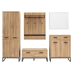 Loft Garderoben Möbel Kombination - Truvisas (fünfteilig)