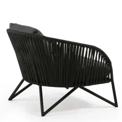 Lounge Sessel aus Kordel Geflecht & Stahl - Magona