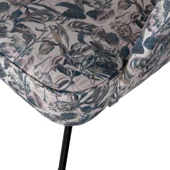 Lounge Sessel aus Samt mit floralem Dessin - Rosco