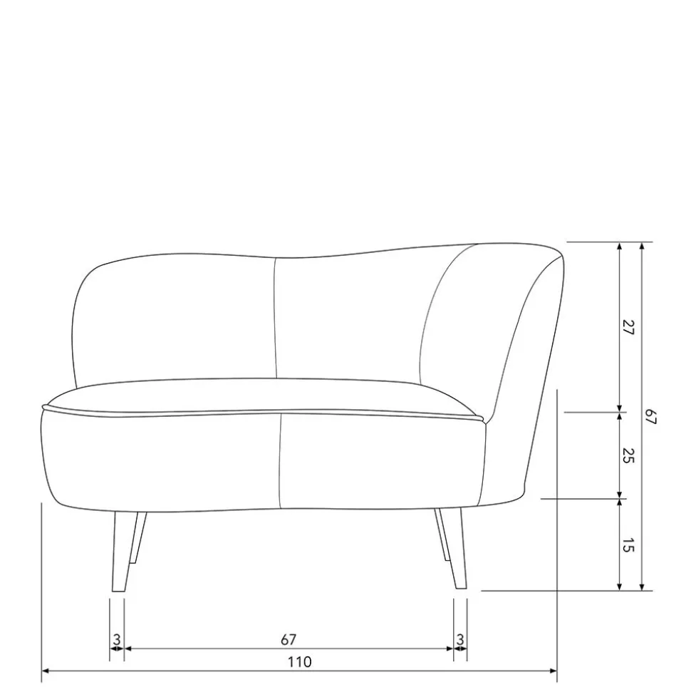 Lounge Sessel in Ocker Gelb Samt - Srimanko