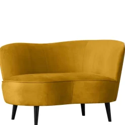 Lounge Sessel in Ocker Gelb Samt - Srimanko