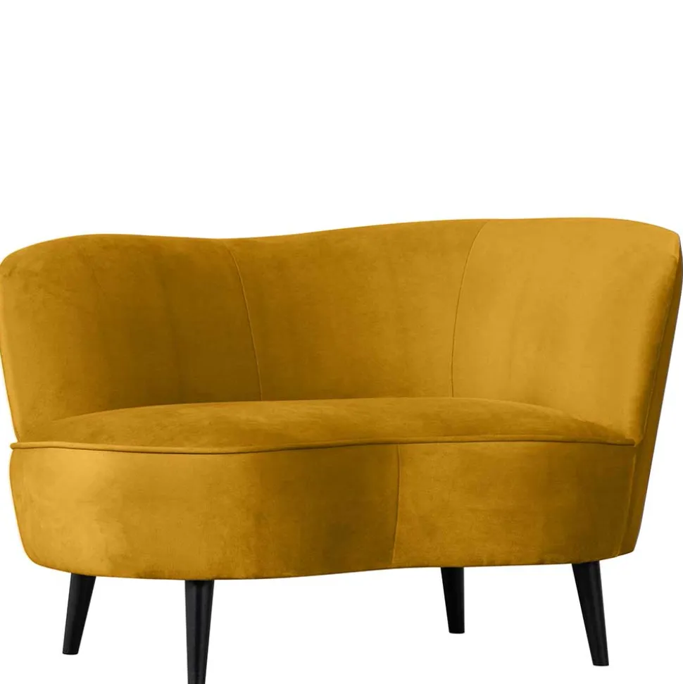 Lounge Sessel in Ocker Gelb Samt - Srimanko