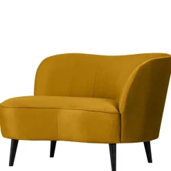 Lounge Sessel in Ocker Gelb Samt - Srimanko