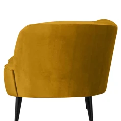 Lounge Sessel in Ocker Gelb Samt - Srimanko