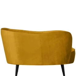 Lounge Sessel in Ocker Gelb Samt - Srimanko