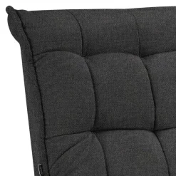 Lounge Sessel mit Hocker in Anthrazit - Mook (zweiteilig)