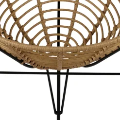 Lounge Stuhl aus Geflecht in Beige - Padiona