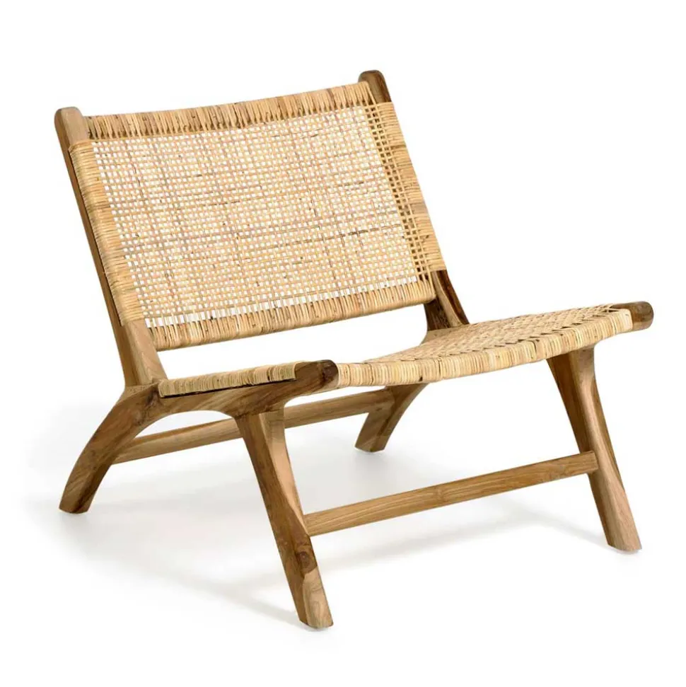 Lounge Stuhl aus Geflecht Rattan - Rimorio