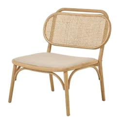 Lounge Stuhl mit Wiener Geflecht & Stoffsitz - Ensemble