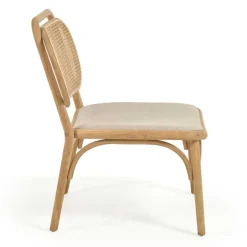 Lounge Stuhl mit Wiener Geflecht & Stoffsitz - Ensemble