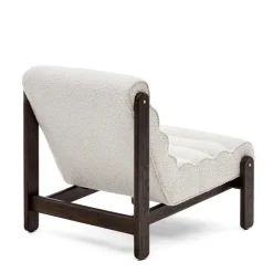 Loungesessel aus Boucle in Weiß - Yasmel