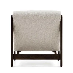 Loungesessel aus Boucle in Weiß - Yasmel