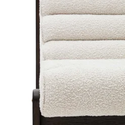 Loungesessel aus Boucle in Weiß - Yasmel